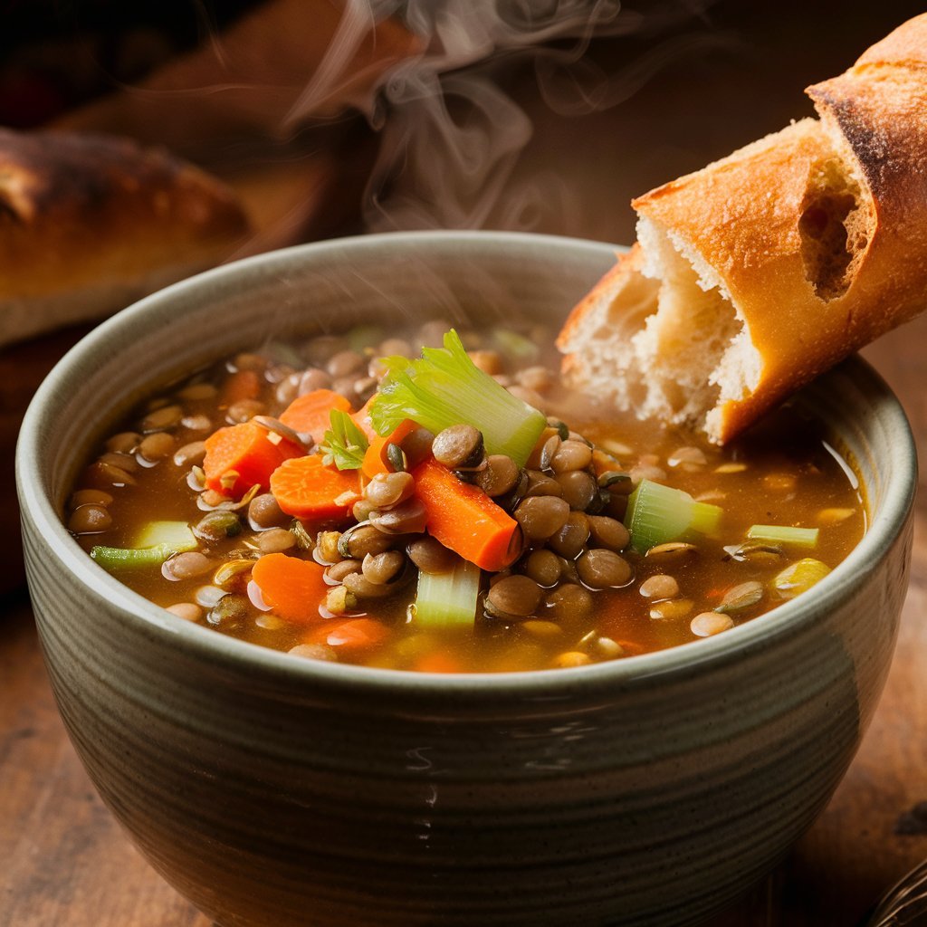 French Lentil Soup Vegan