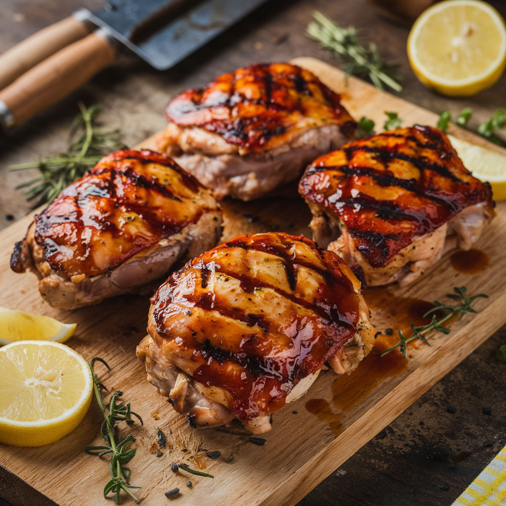 Grilled BBQ Boneless Chicken Thighs Recipe